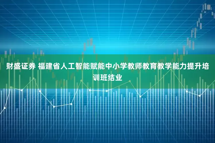 财盛证券 福建省人工智能赋能中小学教师教育教学能力提升培训班结业