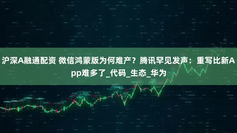 沪深A融通配资 微信鸿蒙版为何难产？腾讯罕见发声：重写比新App难多了_代码_生态_华为